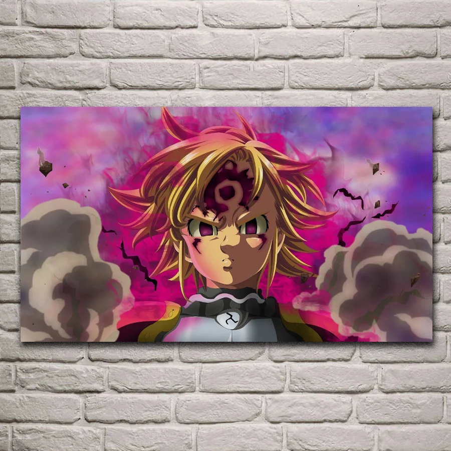 Seven deadly sins Meliodas аниме fan art украшение для гостиной домашний Настенный декор