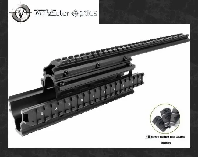 

Saiga12 Tactical Picatinny Quad Rail Mount System 15" Full Metal Free 10 Pairs Rubber Covers Guards Saiga 12