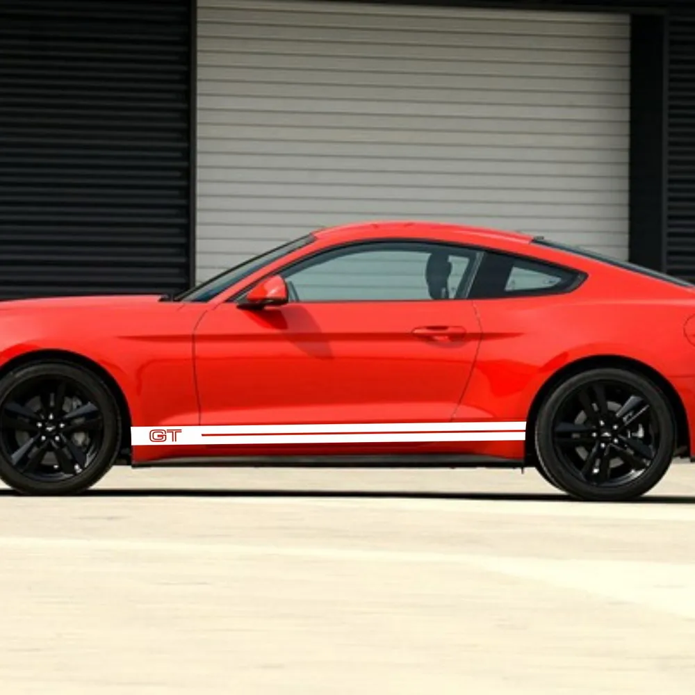 

Car Dual Racing Stripe 78'' Lower Door Panel Decal for Mustang Motor Side Sticker ZC334