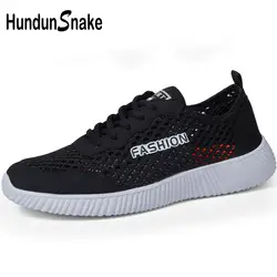 Hundunsnake летние мужские кроссовки для мужская обувь спортивная обувь для мужчин дышащие мужские кроссовки черные сетчатые крассовки T552