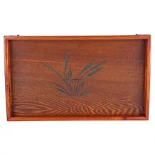 Большой деревянный выступающей Чай вода напитки поднос деревянный Чай поднос с ручкой