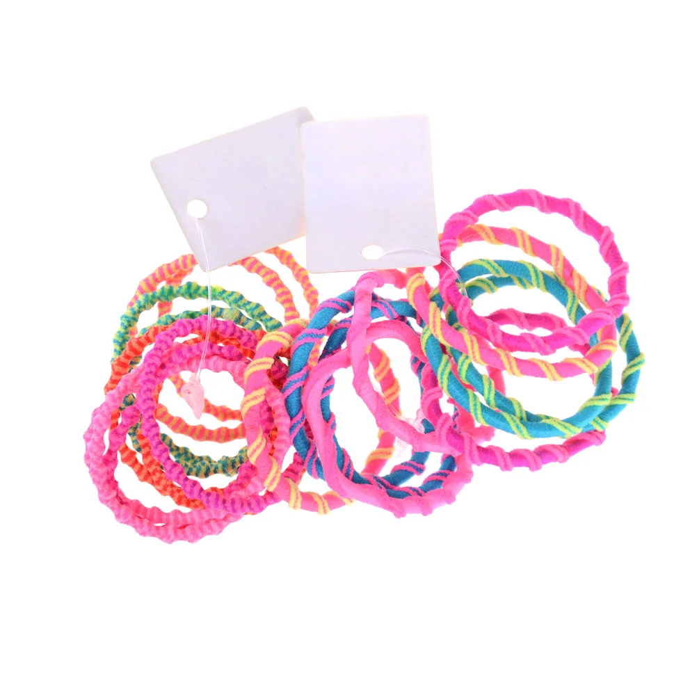 

10PCS 3CM Elastic Girls Hair Rope Kids Ponytail Hairband For Children Girl Candy Color