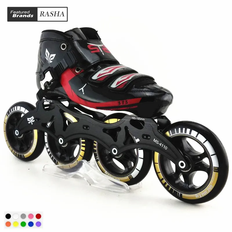 

Speedskates STS Roller Skating handmade inline speed skat skating shoes roller skates patins de 4 rodas High quality 8 color