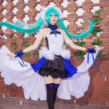 Anime japonés cosplay séptimo dragón 2020 miku hatsune cosplay costume party dress vestido de bola