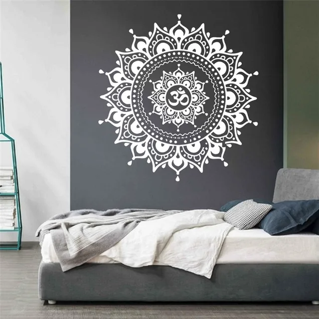 Papel Pintado Adhesivo Moderno Diy Mandala Flor Indio Pared Del