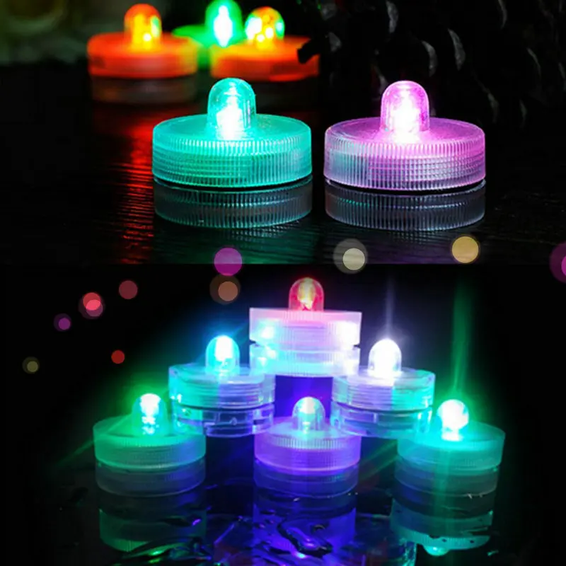 TEA LIGHT SUBMERSIBLE WATERPROOF LED DECOR FLORAL LIGHTS WEDDING