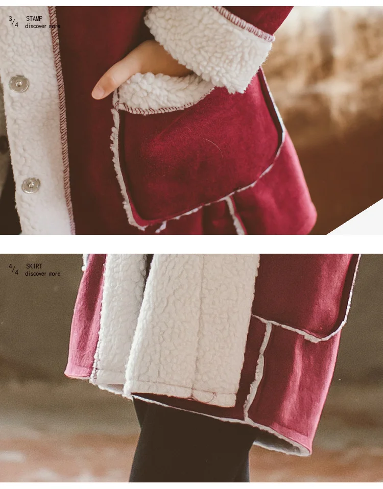 Детская парка Новинка года, модная зимняя куртка ветровка одежда для девочек вельветовое утепленное однотонное пальто для детей от 3 до 13 лет
