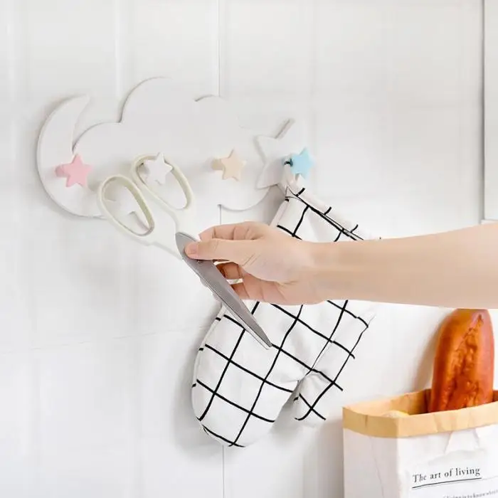 Облако Луна Крюк настенный гвоздь вешалка для дверь кухни, ванной