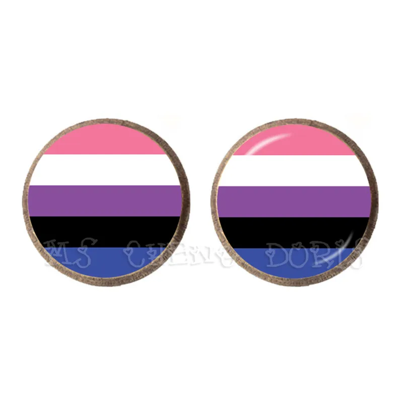 ЛГБТ цветные круглые гипоаллергенные серьги для ушей для женщин и мужчин, модные ювелирные изделия для влюбленных, ювелирные изделия для геев - Окраска металла: 15
