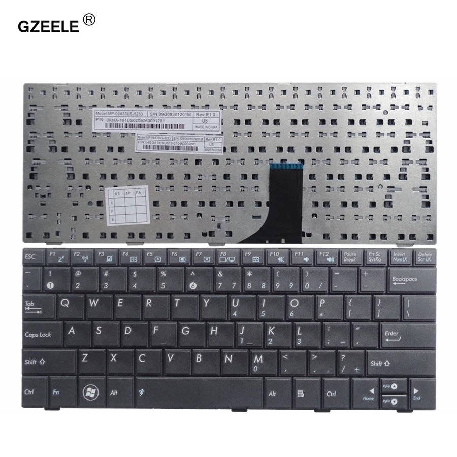 Клавиатура GZEELE для ASUS EEE PC 1001H 1005 1005H 1005HD 1005HA 1008 1008H клавиатура ноутбука английская
