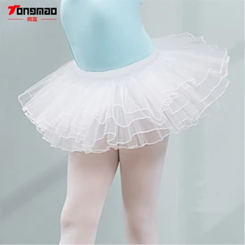 

TONGMAO girls skirt Children's dance pettiskirt girls ballet elastic half-length activity skirt three-layer versatile TUTU skirt