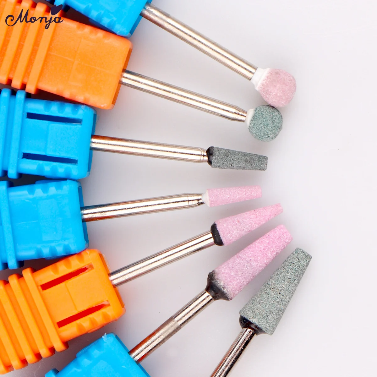 

Monja 7 Types Nail Art Milling Polishing Grinding UV Gel Cleaning Drill Bit For Manicure Electric Machine Accessories Tools