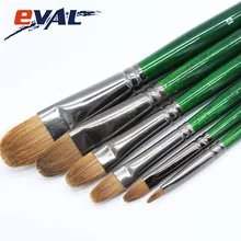 Eval профессиональная высококачественная кисть для нанесения масляных красок на волосы ласки, кисть для рисования, кисть для языка, пиковые кисти для акриловых красок, набор для рисования
