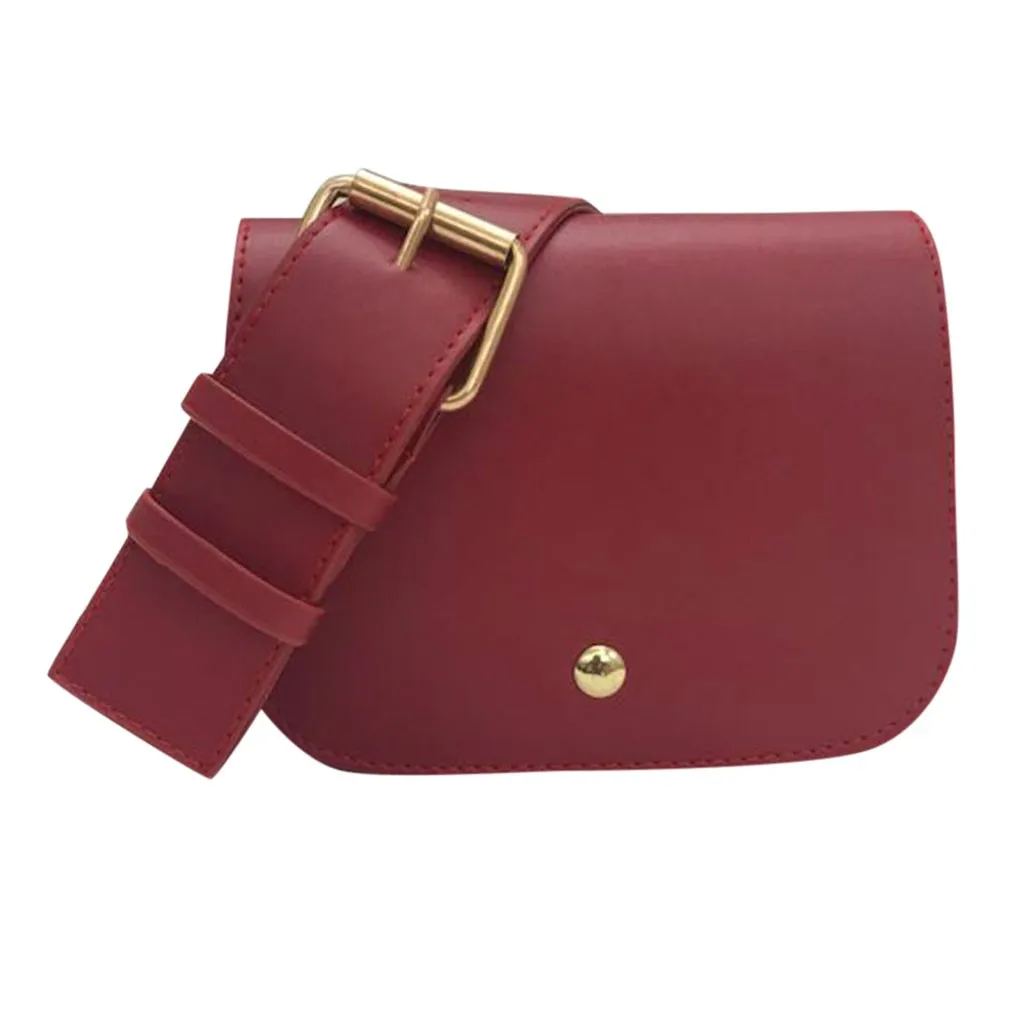 Женская Праздничная поясная сумка Модный повседневный ремень магнитные пряжки для сумок спортивный Кошелек для монет сумка для мобильного телефона#6 - Цвет: Красный