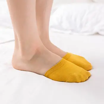 

New Woman Summer Forefoot Socks Female Half Foot Toe Cover Socks High Heels Invisible Cotton Breathable Socks
