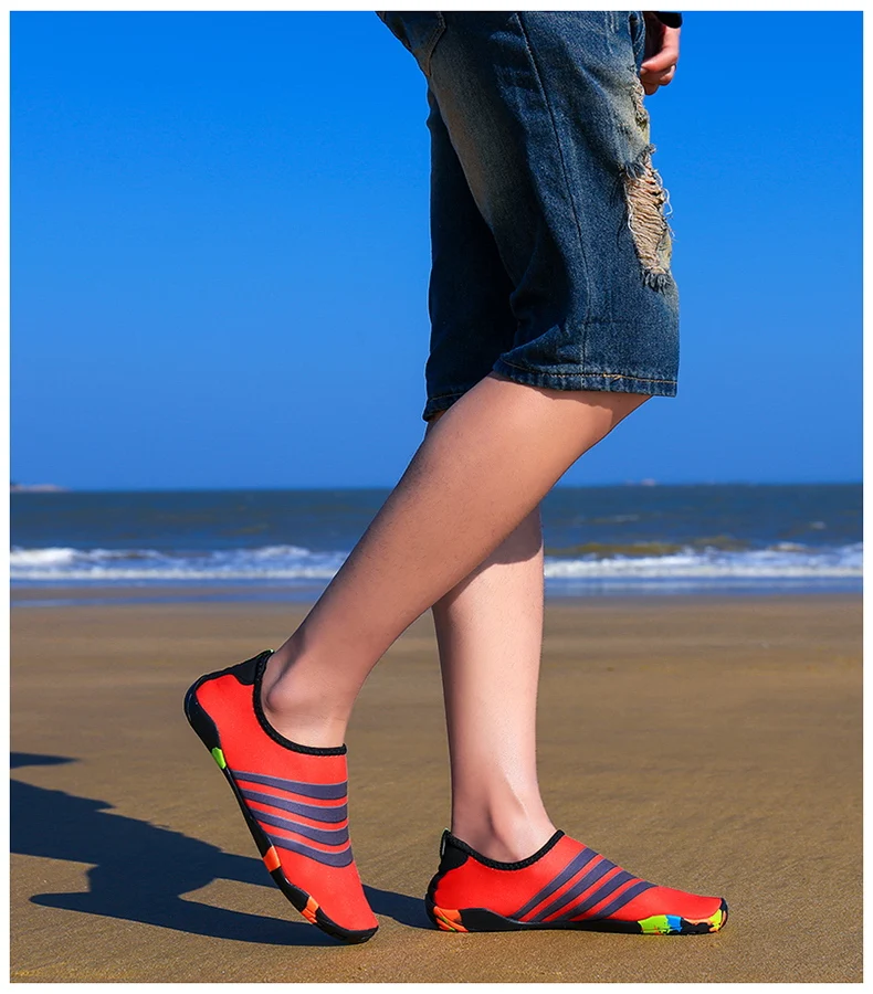 Clorts Summer Beach Shoes Water Shoes Men Mesh Lightweight Aqua Shoes (50)