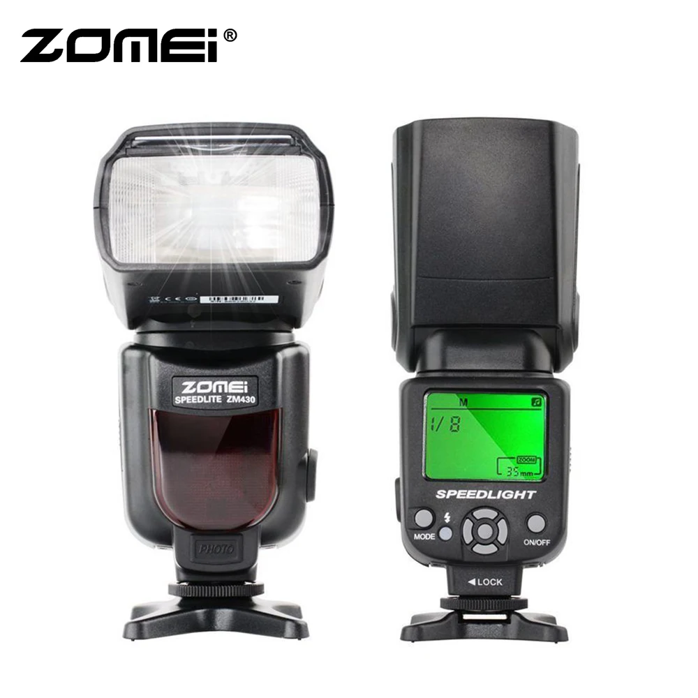 Zomei ZM430 Flash inalámbrico profesional Speedlite Cámara Flash luz con sincronización de alta velocidad para Canon Nikon cámara Digital SLR