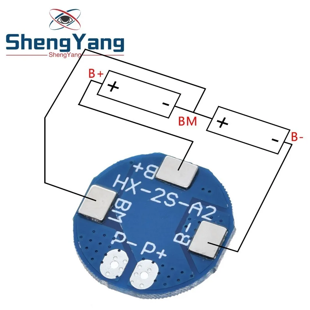 

ShengYang 2S 5A Li-ion Lithium Battery 7.4v 8.4V 18650 Charger Protection Board bms pcm for li-ion lipo battery cell pack