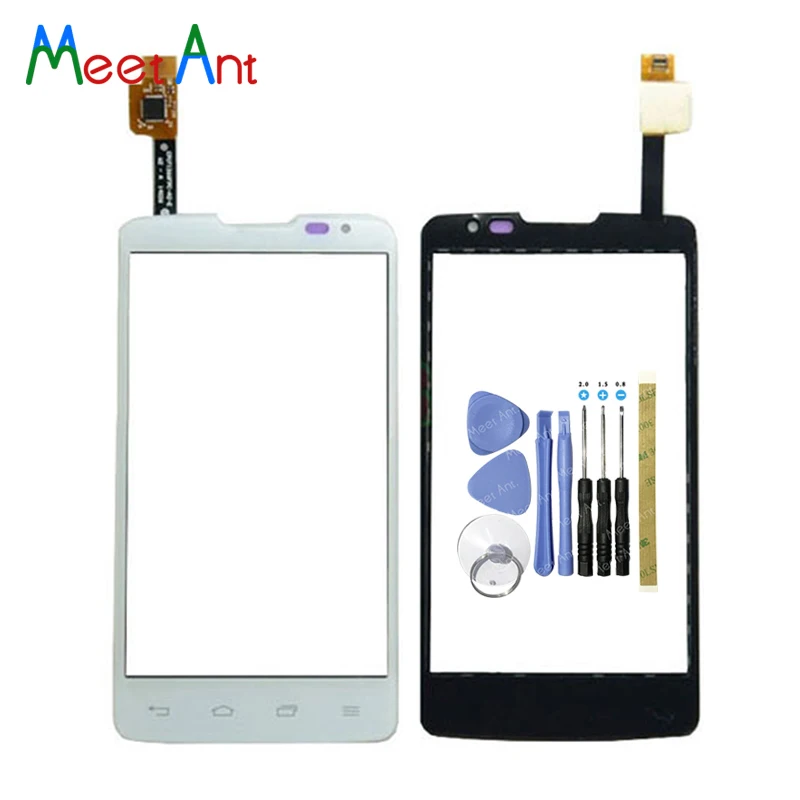 

High Quality 4.3" For LG L60 X145 X135 Touch Screen Digitizer Sensor Outer Glass Lens Panel Black White+Tracking Code