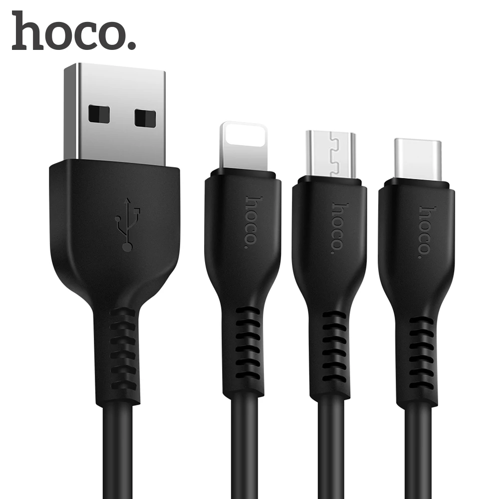 Мобильный телефон HOCO кабели USB для Lightning / Type c Micro кабель передачи данных быстрая
