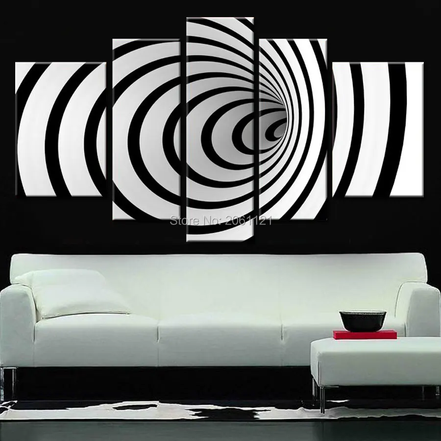 

Science Fiction Decoration MODERN design black white wall art paintings on canvas unique lines pop art picture for home wall