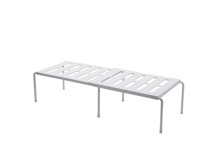 

Kitchen Storage Rack Home Closet Shelf ABS Expandable Adjustable Cabinet Organizer Dish Cookware Holder Space Saving