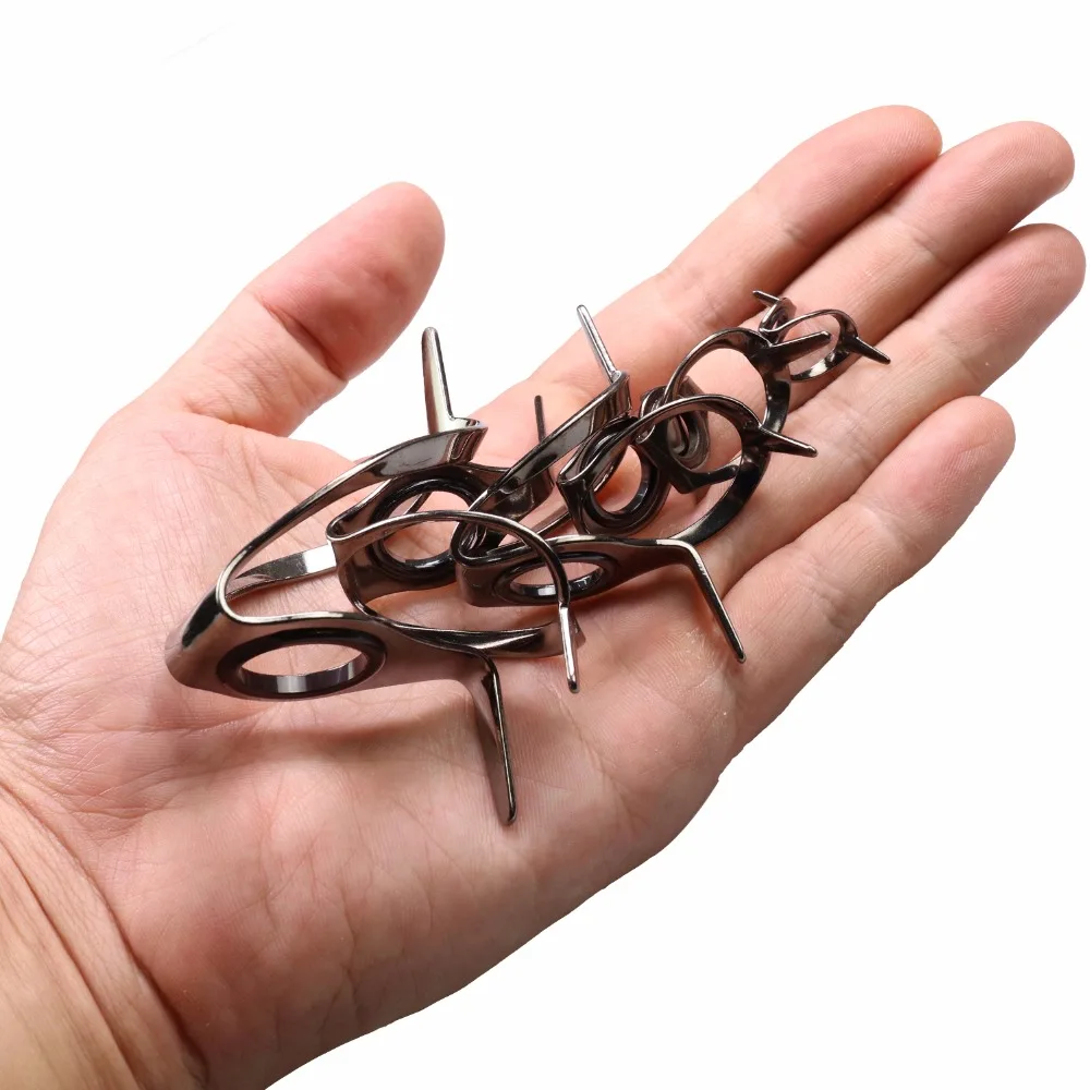35pcs 8#-25# Big Jigging Fishing Rod Guides Tip Tops Repair Kit Sea Heavy Duty Boat Saltwater Fishing Rod Jigging Guides Tip Top
