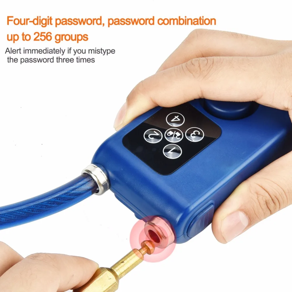  Sectec Anti-Theft Smart Bluetooth Alarm Lock Waterproof Bicycle Smartphone Chain Lock for Bike Gate
