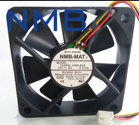 for NMB-MAT 2406GL-04W-B29  Graphics card cooling 12V 0.072A 3pin 