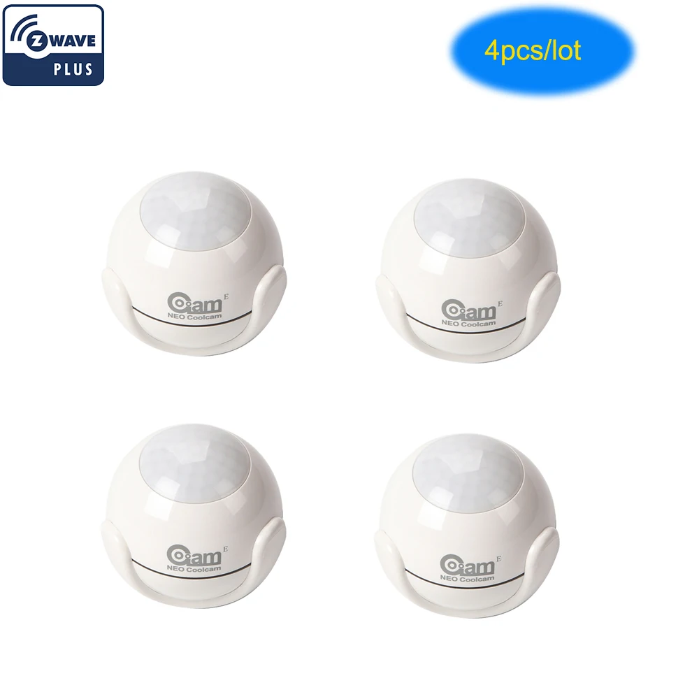 Online NEO COOLCAM 4 unids lote NAS PD01Z z wave Pus PIR Sensor de movimiento + LUX + Detector de temperatura domótica sistema de alarma de movimiento
