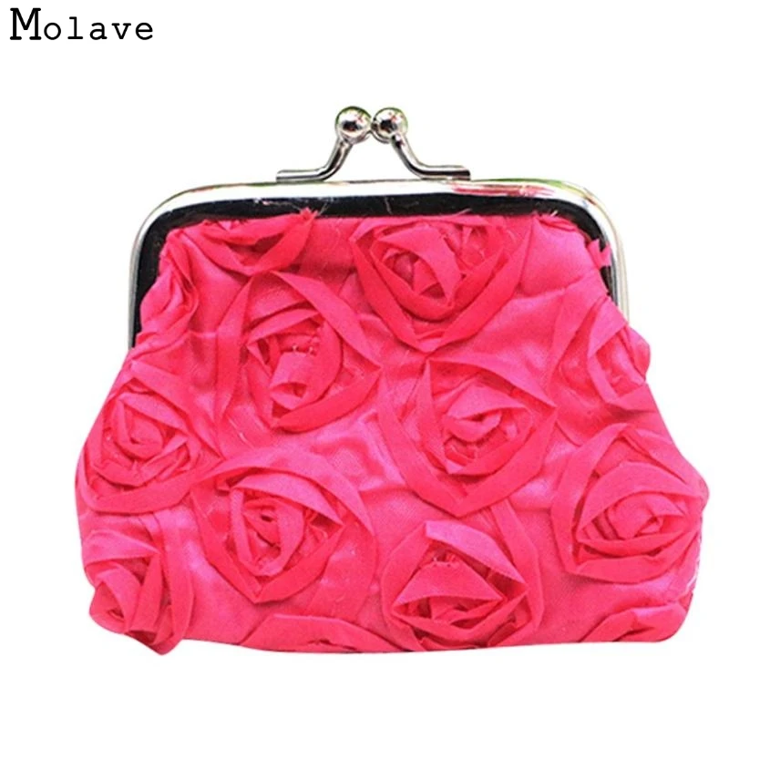

Naivety Coin Purse New Women Rose Flower Mini Wallet Clutch Handbag Bag Good For Gift JUL28 drop shipping