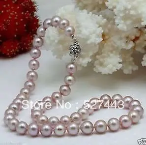 

Wholesale free shipping >>Jewellery AAA Genuine Cultured 8-9mm Lavender Pearl Necklace 17"