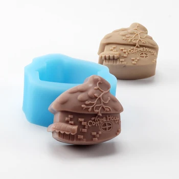 

Handmade Soap Silicone Mold Little House Shape Craft Resin Chocolate Candy Mould