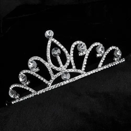 Noble Crystal Tiara Headpiece Simple Wedding Bridal Jewelry Head Crown