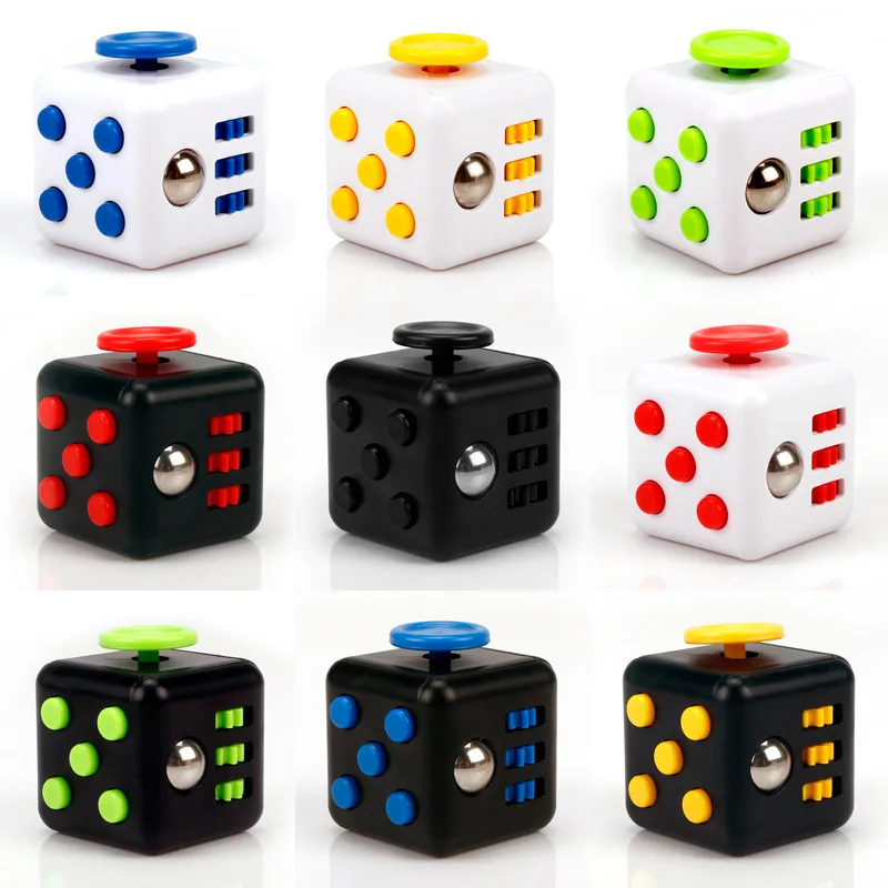 

New 9 Colours Magic Cube Toy anti anxiety stress cube toy dice gifts for Children and adult Anti-stress hand spinner