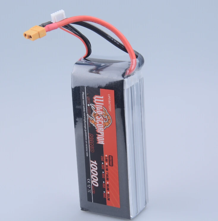 1 шт. литий полимерный аккумулятор Wild Scorpion 14 8 в 10000 мАч 25C MAX 40C XT60 разъем для