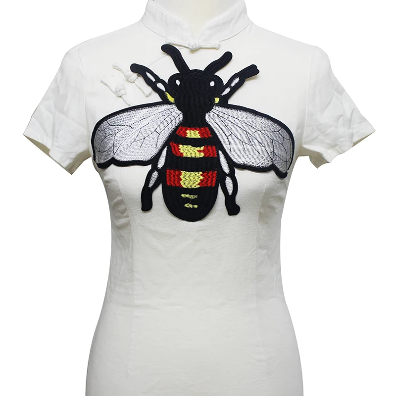 1pc Large Applique Sew On Patches Embroidered Fabric housefly Patch