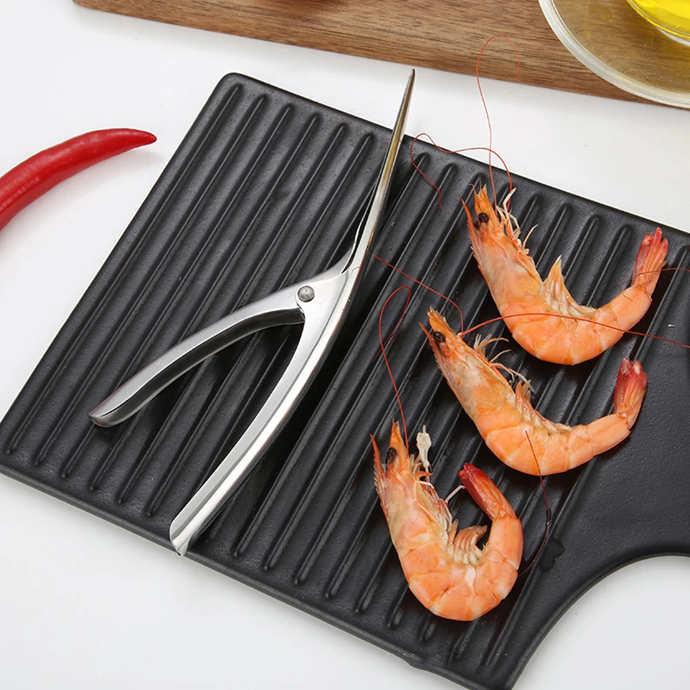 Stainless Steel Prawn Peeler Shrimp Deveiner Peel Device Creative