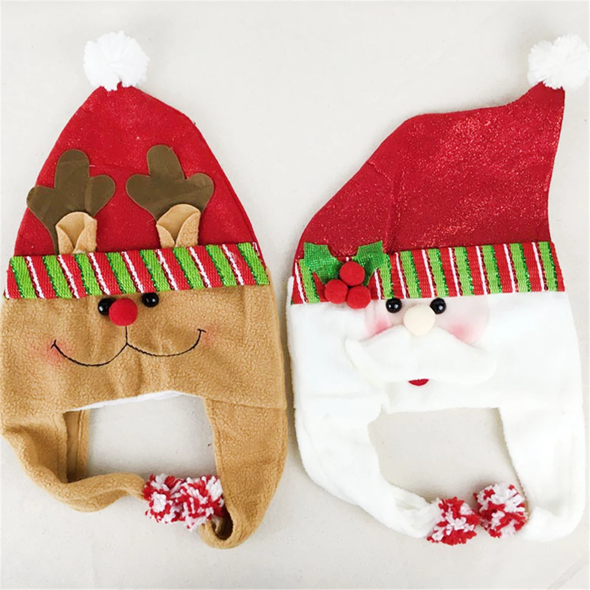 3 шт. Рождество Шляпы милые Санта Клаус Лось Снеговик узор шляпа праздник Рождество Шляпы