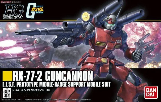

1PCS Bandai 1/144 HGUC 190 RX-77-2 Guncannon Revive Gundam Mobile Suit Assembly Model Kits Anime action figure Gunpla lbx toys
