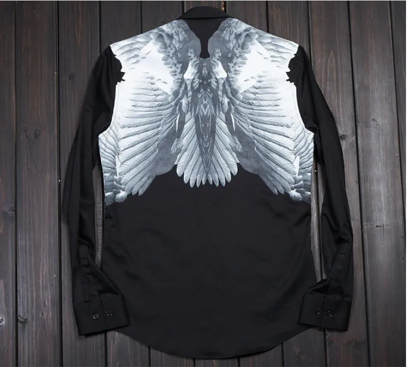 Новое поступление крылья Хранитель оригинальные мужские модные футболки с длинными рукавами Тонкий Высокое качество осень большие
