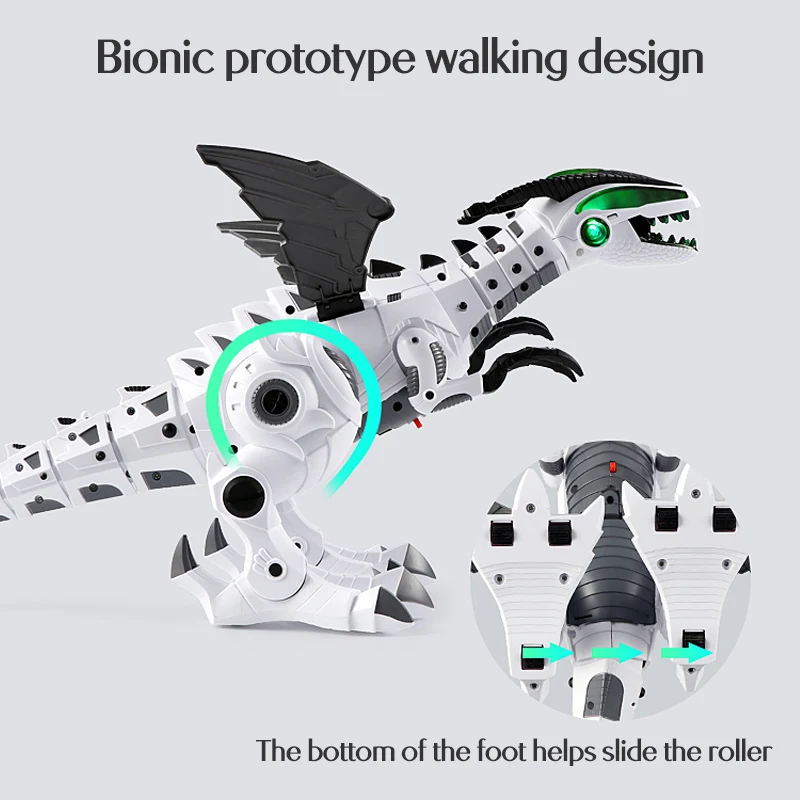 Умный динозавр модель Электрический механический Спрей Электрический механический динозавр игрушки Дети с 3 шт маленькая модель