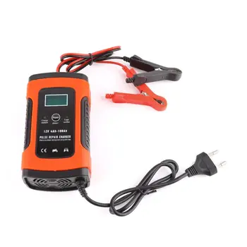 インテリジェントバッテリー充電器 12 v 5Aパルス修理トラック収納lcdディスプレイ