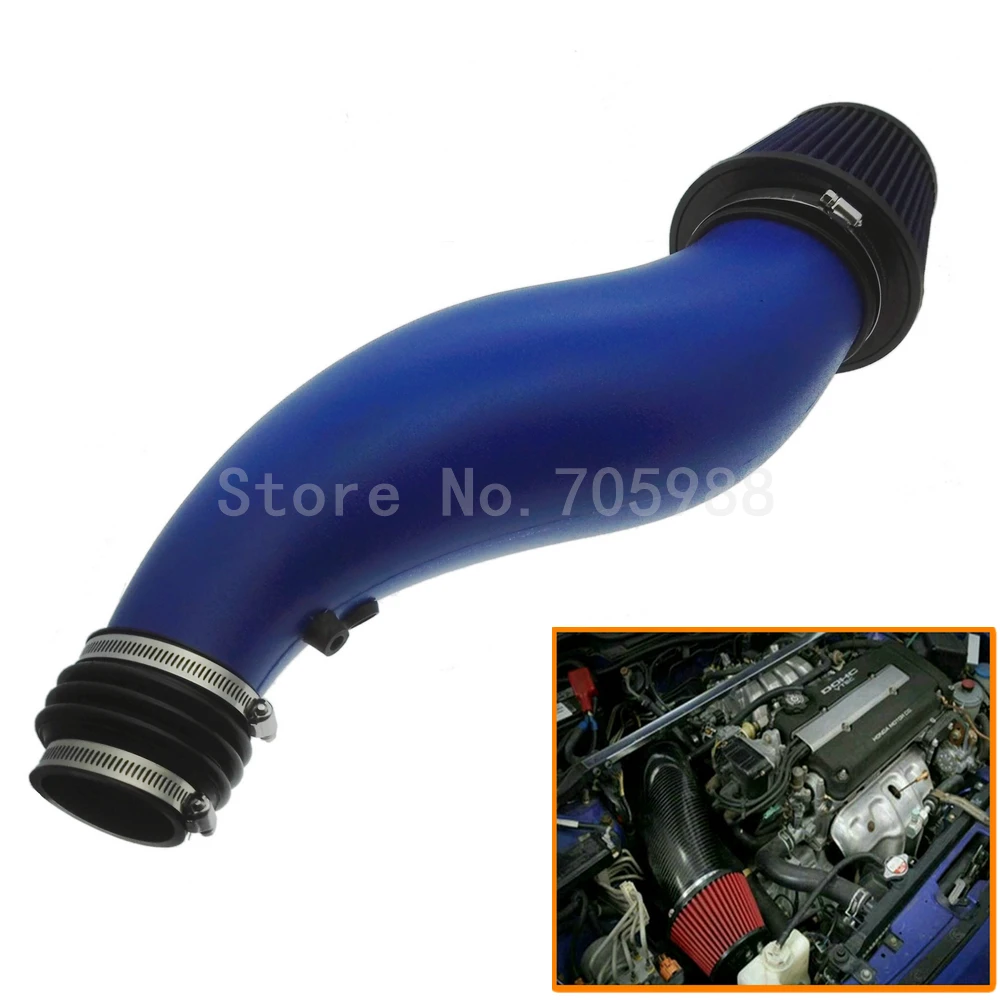 

BLUE PLASTIC CAR AUTO AIR INTAKE PIPE FOR CIVIC 92-00 EK EG WITH AIR FILTER INTAKE PIPE