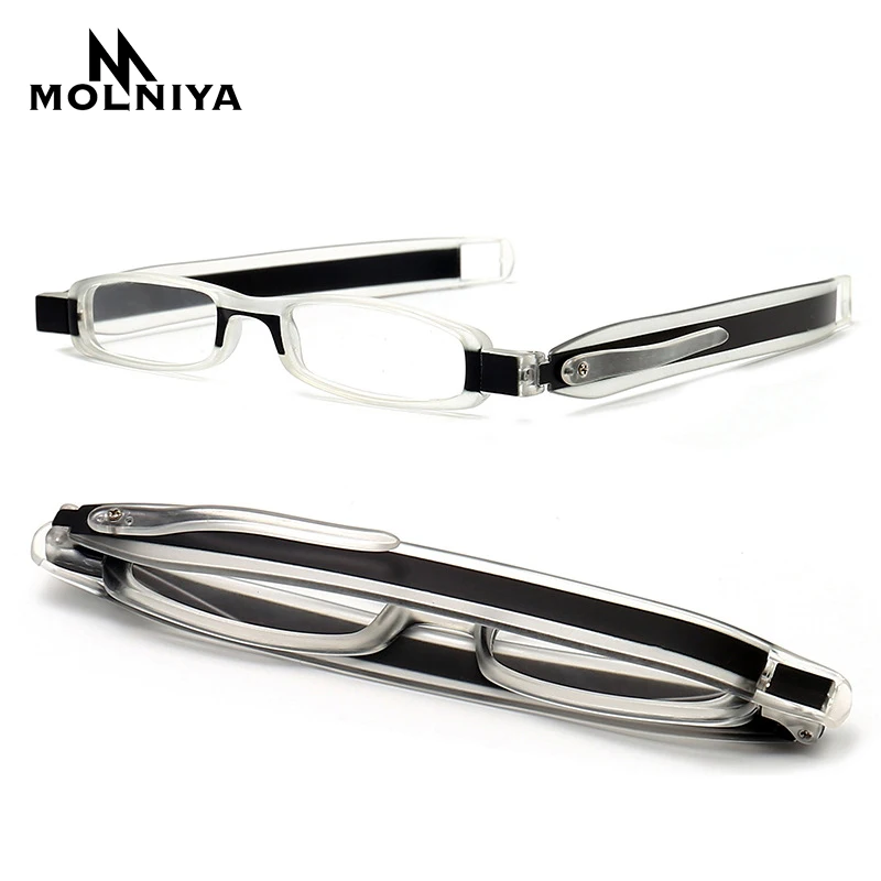 

360 Degree Rotation Folding Reading Glasses Diopter Men Women Foldable Presbyopic Reading Glasses 1.0 1.5 2.0 2.5 3.0 3.5