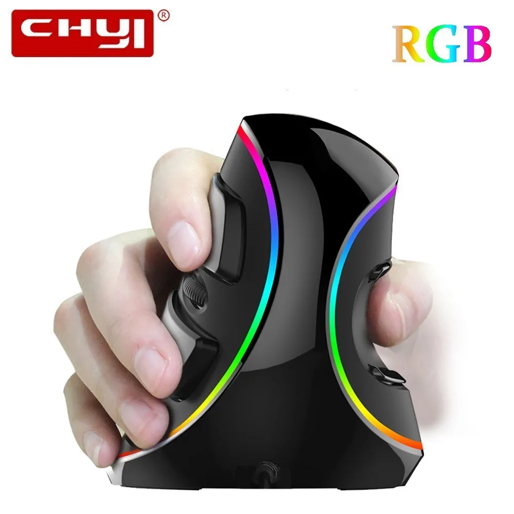 CHYI M618 плюс эргономичная Вертикальная игровая мышь геймер RGB подсветка оптическая компьютерная проводная мышь 6D 4000 dpi Mause для Overwatch