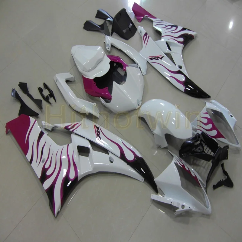 Капот мотоцикла на заказ для Yamaha YZF-R6 06 07 YZF R6 2006 2007 ABS Обтекатель+ Botls+ красный белый литьевая форма - Цвет: F