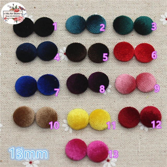 Pack Of 10 Artificial Leather Covered Shank Buttons For Crafts