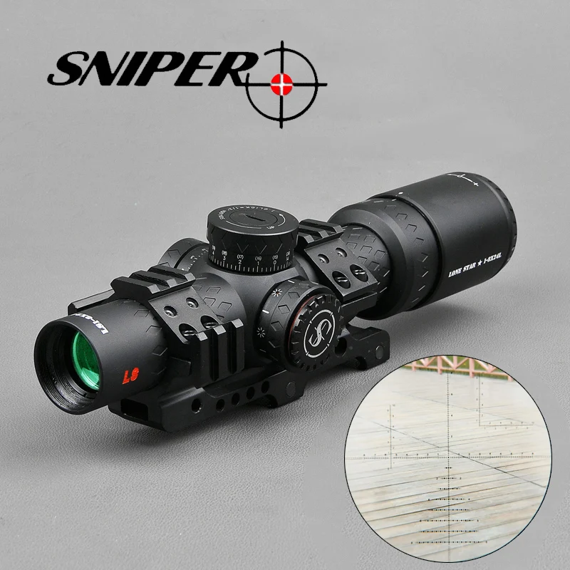 Снайпер LS 1-8X24 WAL Оптика прицел охотничий компактный оптический прицел красная подсветка охотничьи прицелы страйкбол Воздушный пистолет