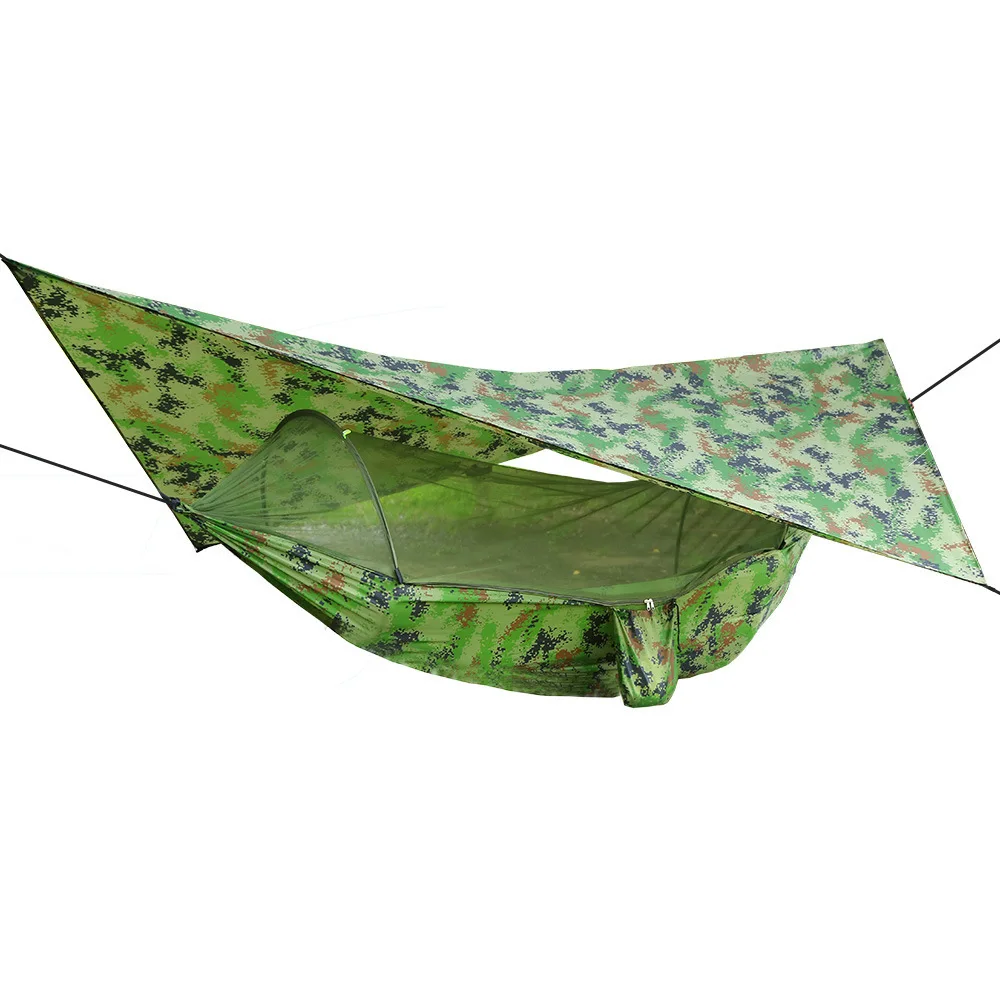 Comprar Hamaca exterior de red emergente con toldo impermeable conjunto de toldos de apertura rápida automática hamaca libre de mosquitos portátil